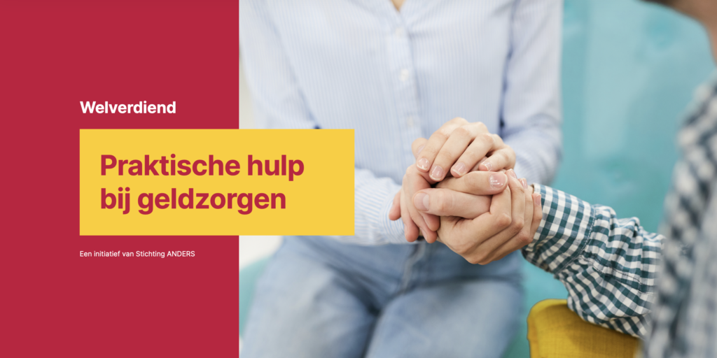 Screenshot Welverdiend: Praktische hulp bij geldzorgen, intiatief stichting anders
